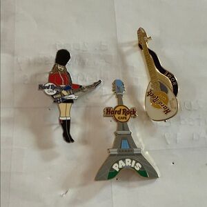 Hard Rock Cafe Paris Themed Pin Set